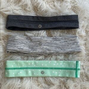 lululemon athletica Headbands in Black, Gray, and Mint